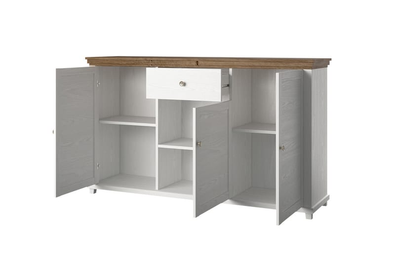 Ivreri Sideboard 42x160 cm - Hvit/Natur - Oppbevaring - Oppbevaringsmøbler - Sideboard & skjenker