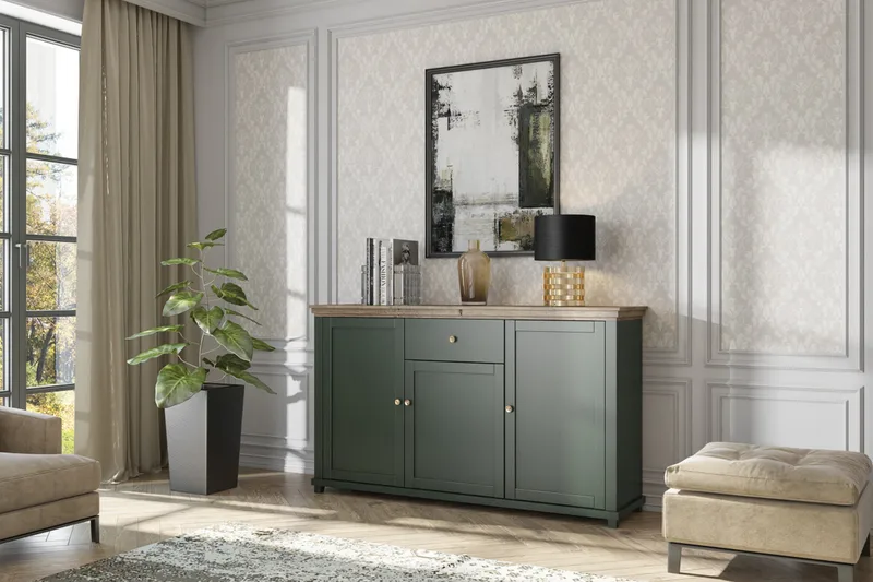 Ivreri Sideboard 42x160 cm - Khaki/Natur - Oppbevaring - Oppbevaringsmøbler - Sideboard & skjenker