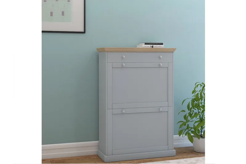 Jundapah Skjenk 80x30 cm - Grå/Brun - Oppbevaring - Oppbevaringsmøbler - Sideboard & skjenker