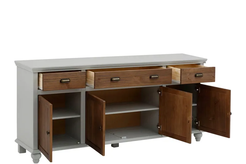 Kagami Skjenk 175x38 cm - Grå/Brun - Oppbevaring - Oppbevaringsmøbler - Sideboard & skjenker