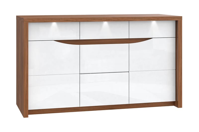 Keoisha Skjenk 142x84 cm - Brun / Hvit - Oppbevaring - Oppbevaringsmøbler - Sideboard & skjenker