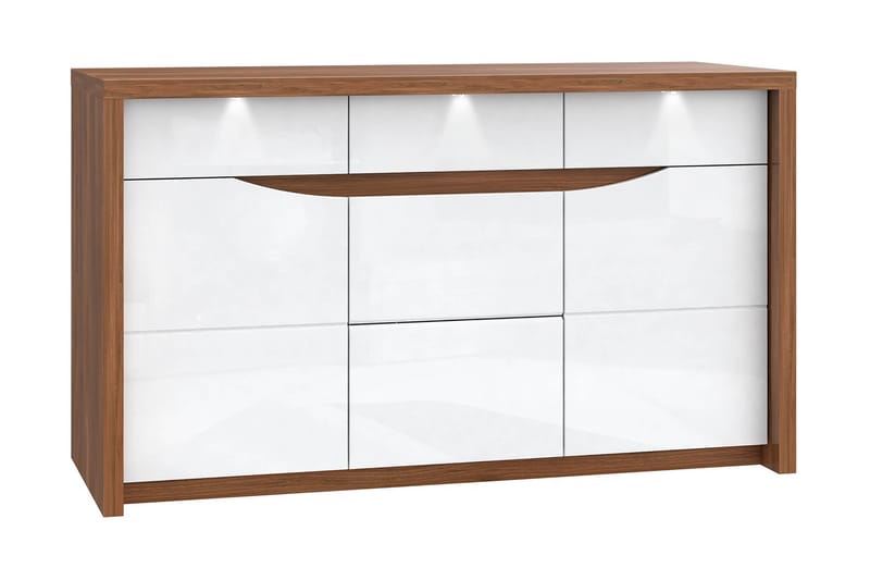 Keoisha Skjenk 142x84 cm - Brun / Hvit - Sideboard & skjenker