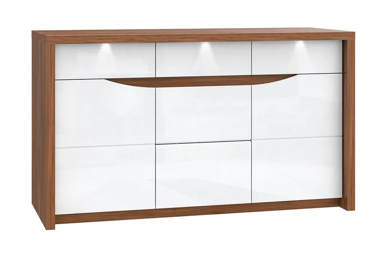 Keoisha Skjenk 142x84 cm, Brun / Hvit