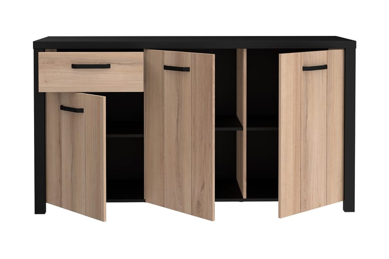 Konitsa Sideboard 52x160 cm - Brun/Svart - Oppbevaring - Oppbevaringsmøbler - Sideboard & skjenker