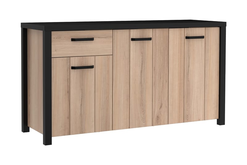 Konitsa Sideboard 52x160 cm - Brun/Svart - Oppbevaring - Oppbevaringsmøbler - Sideboard & skjenker