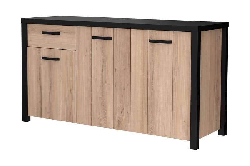 Konitsa Sideboard 52x160 cm - Brun/Svart - Oppbevaring - Oppbevaringsmøbler - Sideboard & skjenker