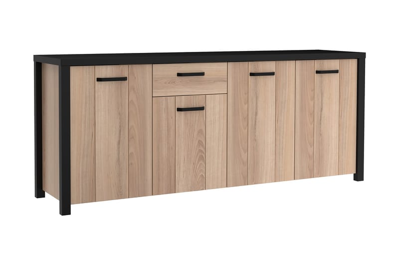 Konitsa Sideboard 52x210 cm - Brun/Svart - Oppbevaring - Oppbevaringsmøbler - Sideboard & skjenker