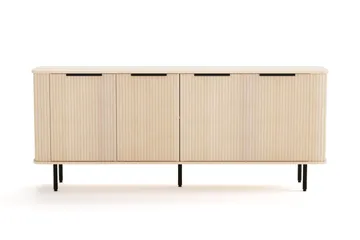 Kopparbo Ribbet Skjenk med Oppbevaring - Hvitlasert / Lys Eik / Tre - Oppbevaring - Oppbevaringsmøbler - Sideboard & skjenker