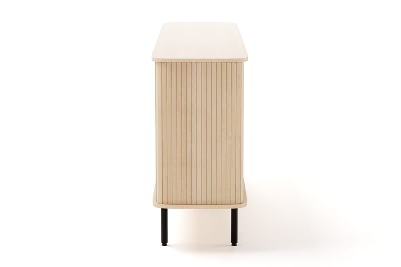 Kopparbo Ribbet Skjenk med Oppbevaring - Hvitlasert / Lys Eik / Tre - Oppbevaring - Oppbevaringsmøbler - Sideboard & skjenker