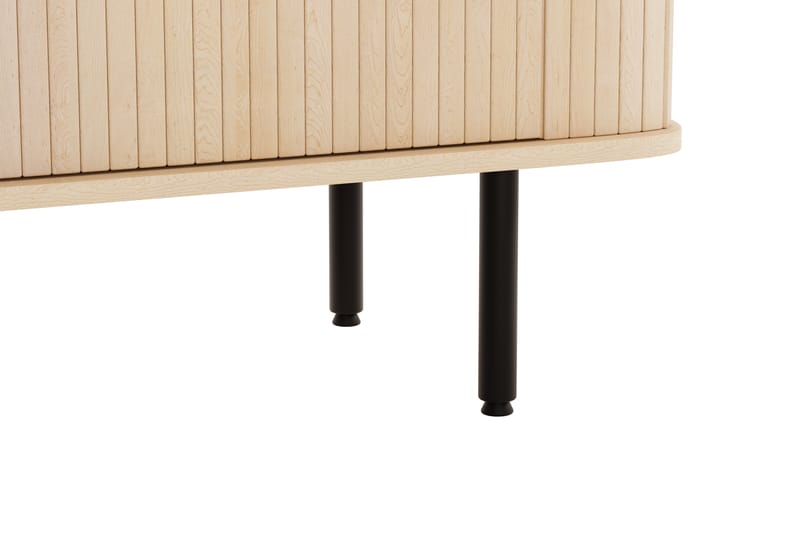 Kopparbo Ribbet Skjenk med Oppbevaring - Hvitlasert / Lys Eik / Tre - Oppbevaring - Oppbevaringsmøbler - Sideboard & skjenker