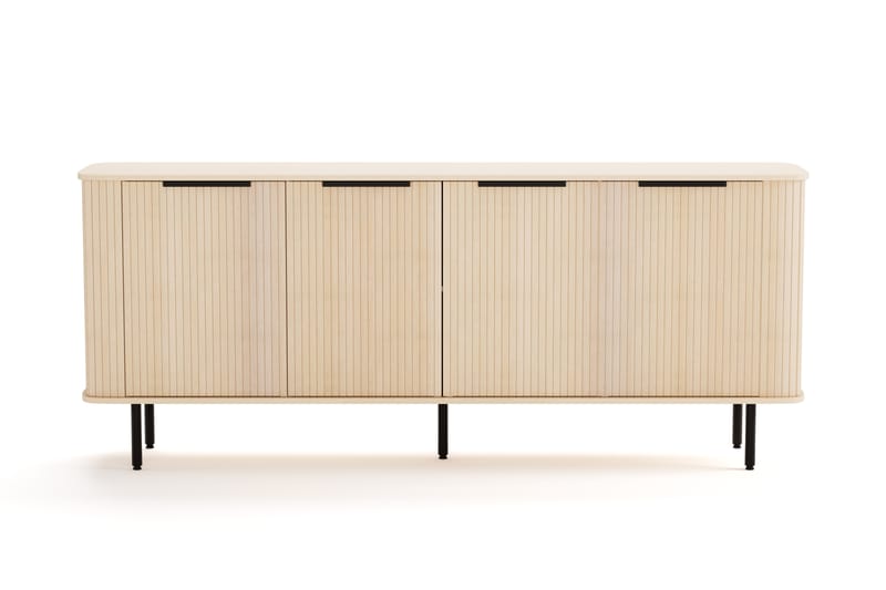 Kopparbo Ribbet Skjenk med Oppbevaring - Hvitlasert / Lys Eik / Tre - Oppbevaring - Oppbevaringsmøbler - Sideboard & skjenker