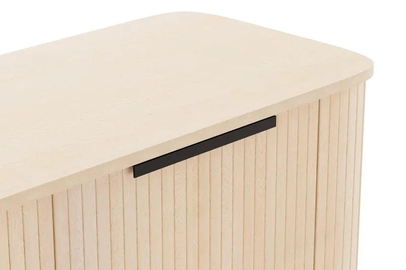 Kopparbo Ribbet Skjenk med Oppbevaring - Hvitlasert / Lys Eik / Tre - Oppbevaring - Oppbevaringsmøbler - Sideboard & skjenker