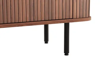 Kopparbo ribbet skjenk med oppbevaring - Mørkebrunt / Valnøtt / Tre - Oppbevaring - Oppbevaringsmøbler - Sideboard & skjenker