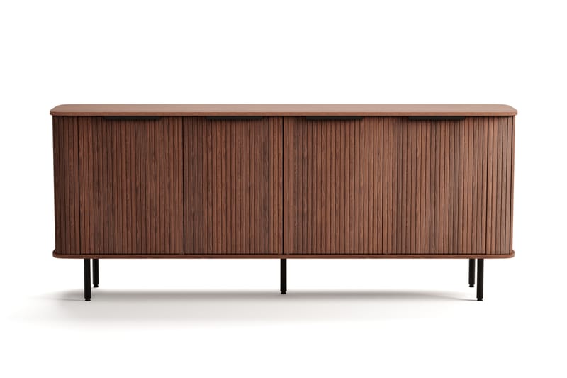 Kopparbo Sideboard med Oppbevaring Ribbet - Mørk brun / Valnøtt / Tre - Oppbevaring - Oppbevaringsmøbler - Sideboard & skjenker