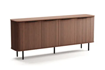 Kopparbo Sideboard med Oppbevaring Ribbet - Mørk brun / Valnøtt / Tre - Oppbevaring - Oppbevaringsmøbler - Sideboard & skjenker