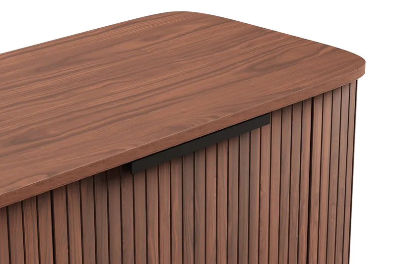 Kopparbo Sideboard med Oppbevaring Ribbet - Mørk brun / Valnøtt / Tre - Oppbevaring - Oppbevaringsmøbler - Sideboard & skjenker