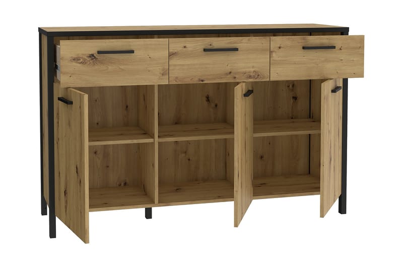 Koufalia Sideboard 40x140 cm - Brun/Svart - Oppbevaring - Oppbevaringsmøbler - Sideboard & skjenker