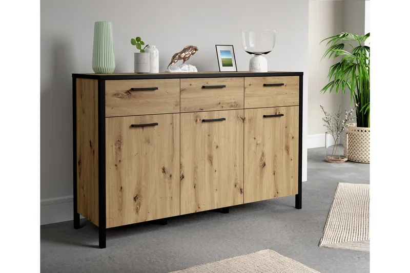 Koufalia Sideboard 40x140 cm - Brun/Svart - Oppbevaring - Oppbevaringsmøbler - Sideboard & skjenker