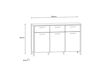 Koufalia Sideboard 40x140 cm - Brun/Svart - Oppbevaring - Oppbevaringsmøbler - Sideboard & skjenker