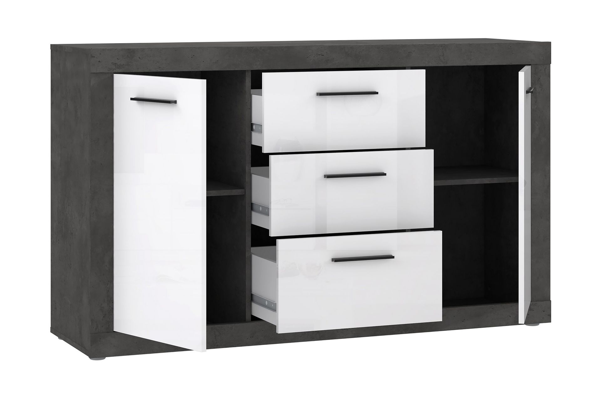 Kranea Sideboard 41x143 cm - Grå/Hvit - Oppbevaring - Oppbevaringsmøbler - Sideboard & skjenker