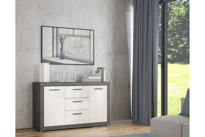 Kranea Sideboard 41x143 cm - Grå/Hvit - Oppbevaring - Oppbevaringsmøbler - Sideboard & skjenker