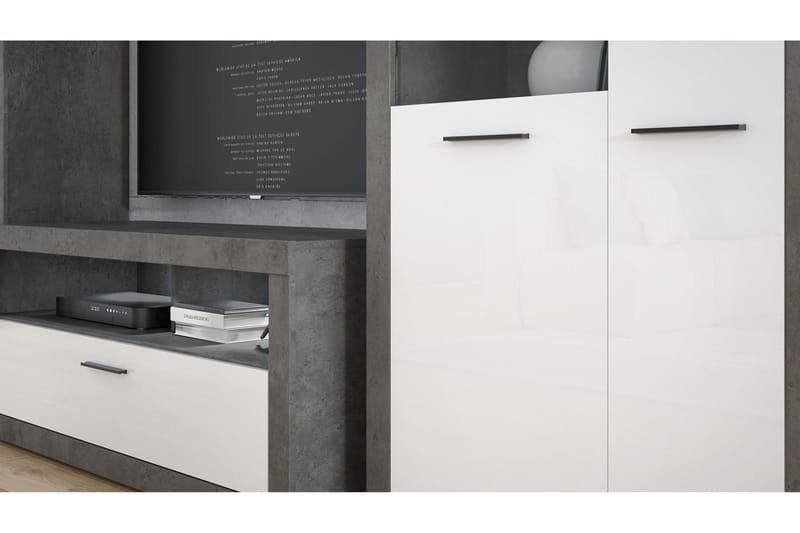 Kranea Sideboard 41x143 cm - Grå/Hvit - Oppbevaring - Oppbevaringsmøbler - Sideboard & skjenker
