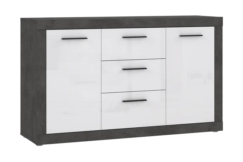 Kranea Sideboard 41x143 cm, Grå/Hvit