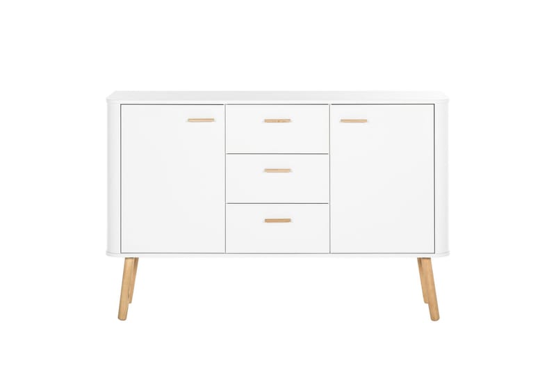 Lausanne Sideboard 136x40 cm - Hvit/Natur - Sideboard & skjenker