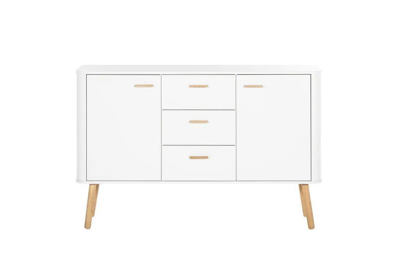 Lausanne Sideboard 136x40 cm, Hvit/Natur