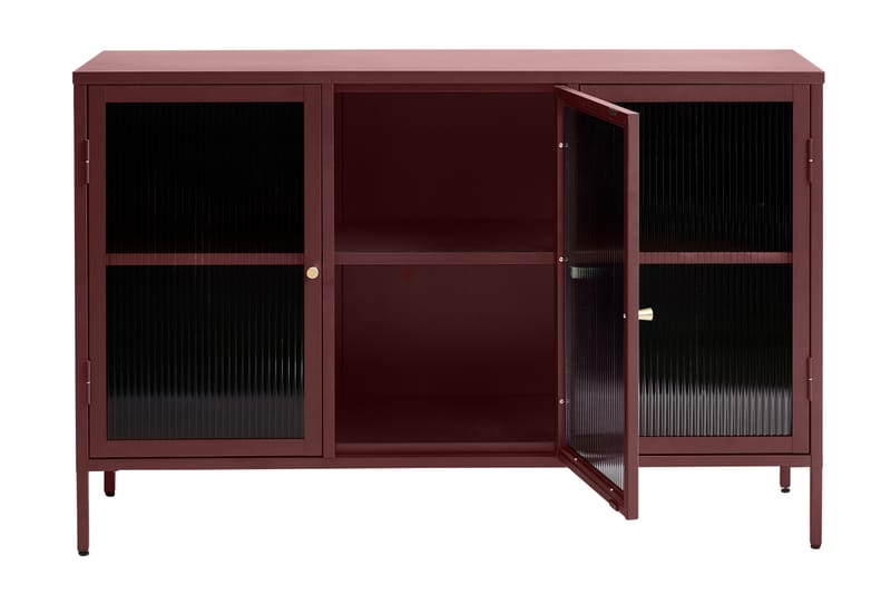 Lazarus Sideboard 3 delar 132 cm - Rød - Oppbevaring - Oppbevaringsmøbler - Sideboard & skjenker