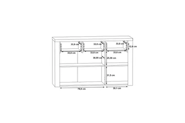 Loannia Sideboard 41x136 cm - Brun - Oppbevaring - Oppbevaringsmøbler - Sideboard & skjenker