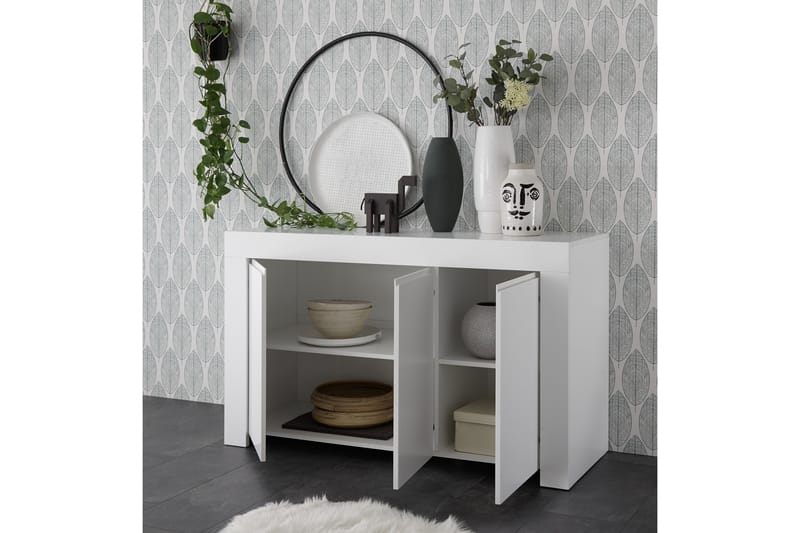 Midas Skjenk 138 cm - Hvit - Oppbevaring - Oppbevaringsmøbler - Sideboard & skjenker