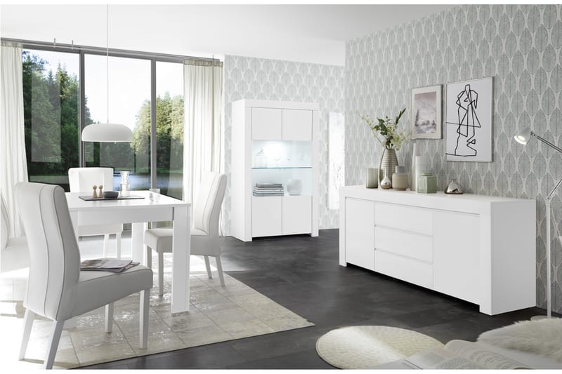 Midas Skjenk 184 cm - Hvit - Oppbevaring - Oppbevaringsmøbler - Sideboard & skjenker