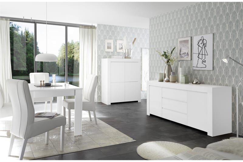 Midas Skjenk 184 cm - Hvit - Oppbevaring - Oppbevaringsmøbler - Sideboard & skjenker