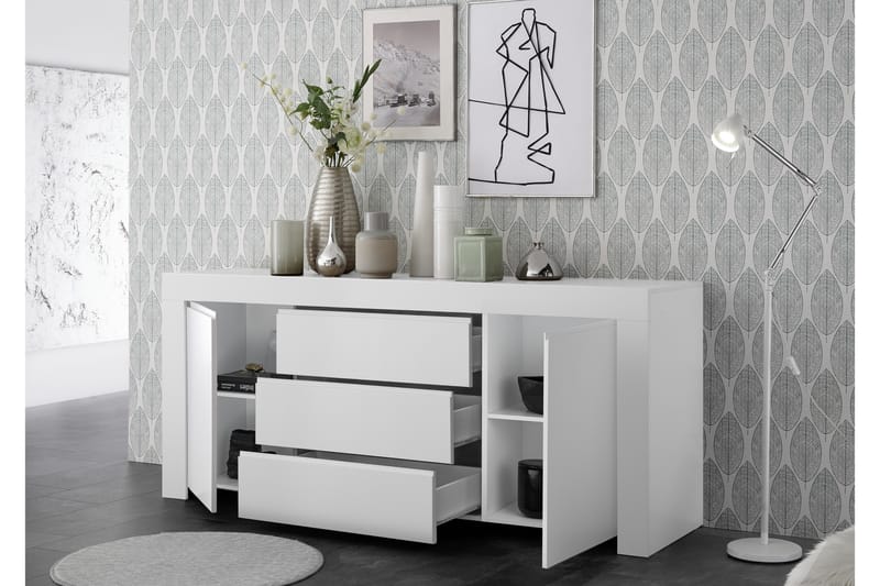 Midas Skjenk 184 cm - Hvit - Oppbevaring - Oppbevaringsmøbler - Sideboard & skjenker