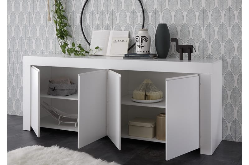 Midas Skjenk 210 cm - Hvit - Oppbevaring - Oppbevaringsmøbler - Sideboard & skjenker