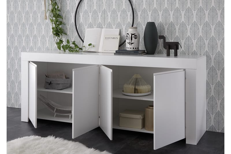 Midas Skjenk 210 cm - Hvit - Sideboard & skjenker