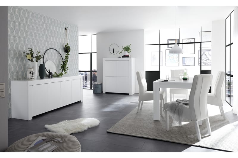 Midas Skjenk 210 cm - Hvit - Oppbevaring - Oppbevaringsmøbler - Sideboard & skjenker