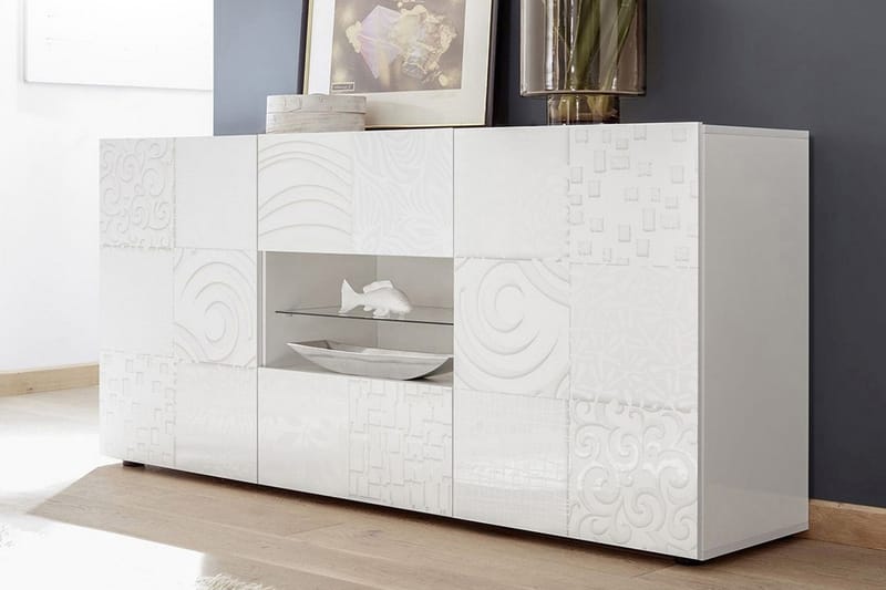 Mironne Sideboard 181 cm 2 Hyller - Hvit - Oppbevaring - Oppbevaringsmøbler - Sideboard & skjenker