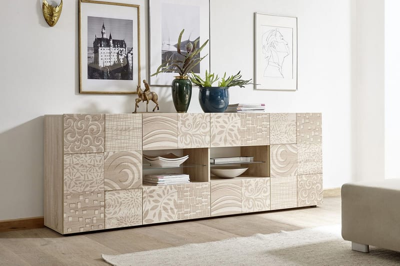 Mironne Sideboard 241 cm 4 Hyller - Brun - Oppbevaring - Oppbevaringsmøbler - Sideboard & skjenker