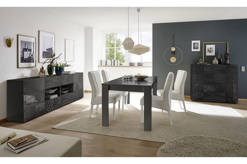Mironne Sideboard 241 cm 4 Hyller - Grå - Oppbevaring - Oppbevaringsmøbler - Sideboard & skjenker