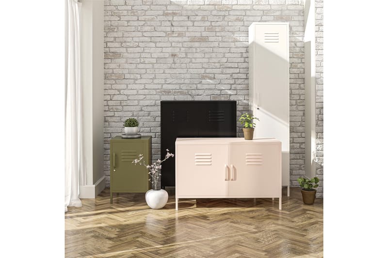 Mission District Skjenk 100x40 cm Hvit - Dorel Home - Oppbevaring - Oppbevaringsmøbler - Sideboard & skjenker