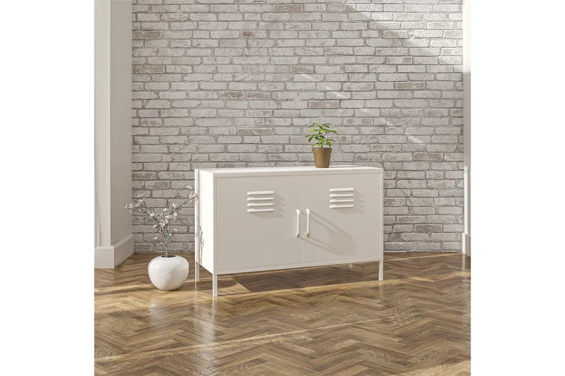 Mission District Skjenk 100x40 cm Hvit - Dorel Home - Oppbevaring - Oppbevaringsmøbler - Sideboard & skjenker