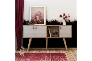 Mod Skjenk 140 cm i Malt Tre - Hvit|Brun - Oppbevaring - Oppbevaringsmøbler - Sideboard & skjenker