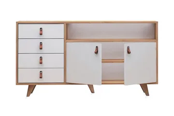 Mod Skjenk i Tre - Hvit|Brun - Oppbevaring - Oppbevaringsmøbler - Sideboard & skjenker