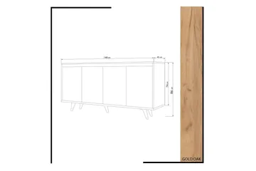 Mod Skjenk i Tre - Hvit|Brun - Oppbevaring - Oppbevaringsmøbler - Sideboard & skjenker
