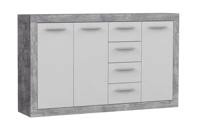 Mohaned Rektangulær Skjenk 34x153 cm i Tre - Hvit - Oppbevaring - Oppbevaringsmøbler - Sideboard & skjenker