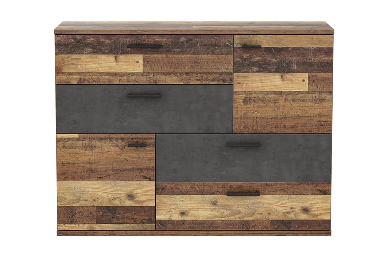 Montert Skjenk 125x96 cm - Grå / Brun - Oppbevaring - Oppbevaringsmøbler - Sideboard & skjenker