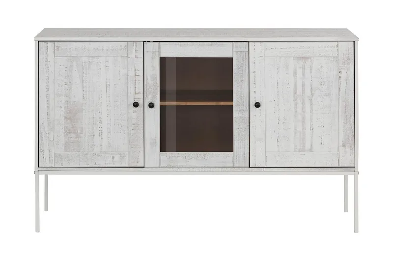 Munira Skjenk 130 cm - Beige/Hvit - Oppbevaring - Oppbevaringsmøbler - Sideboard & skjenker