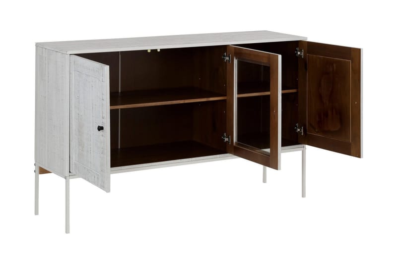Munira Skjenk 130 cm - Beige/Hvit - Oppbevaring - Oppbevaringsmøbler - Sideboard & skjenker